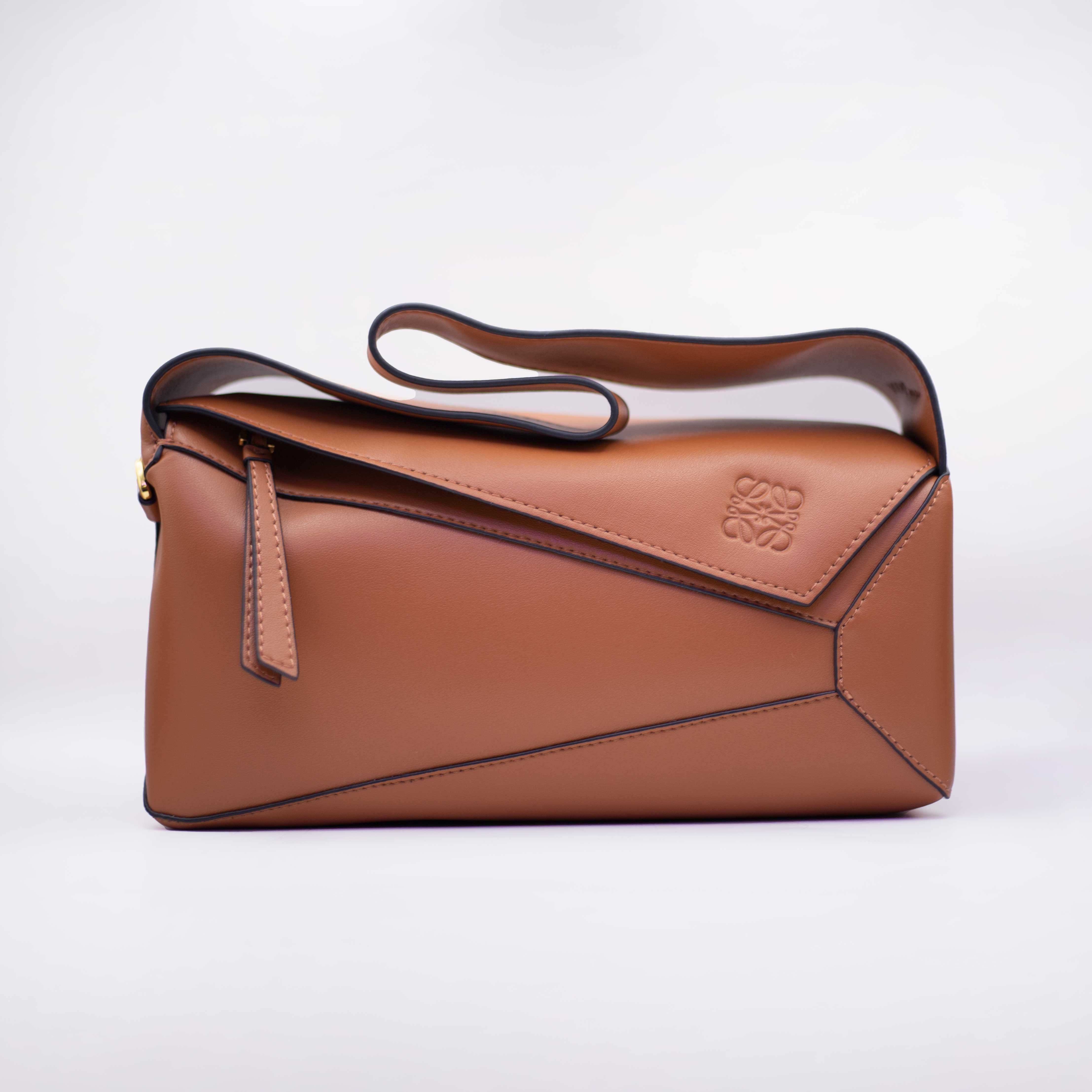 Puzzle Leather Hobo Bag
