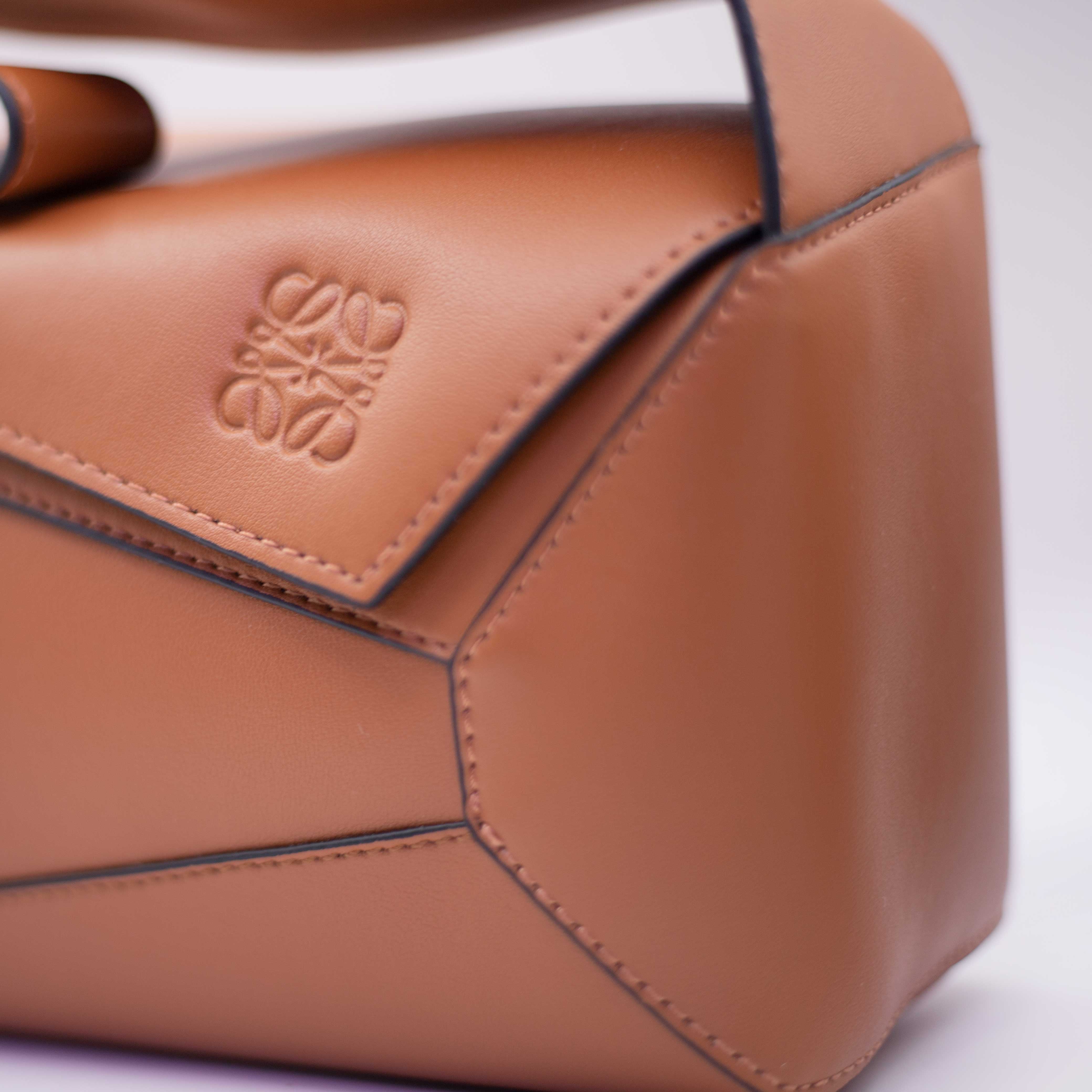 Puzzle Leather Hobo Bag