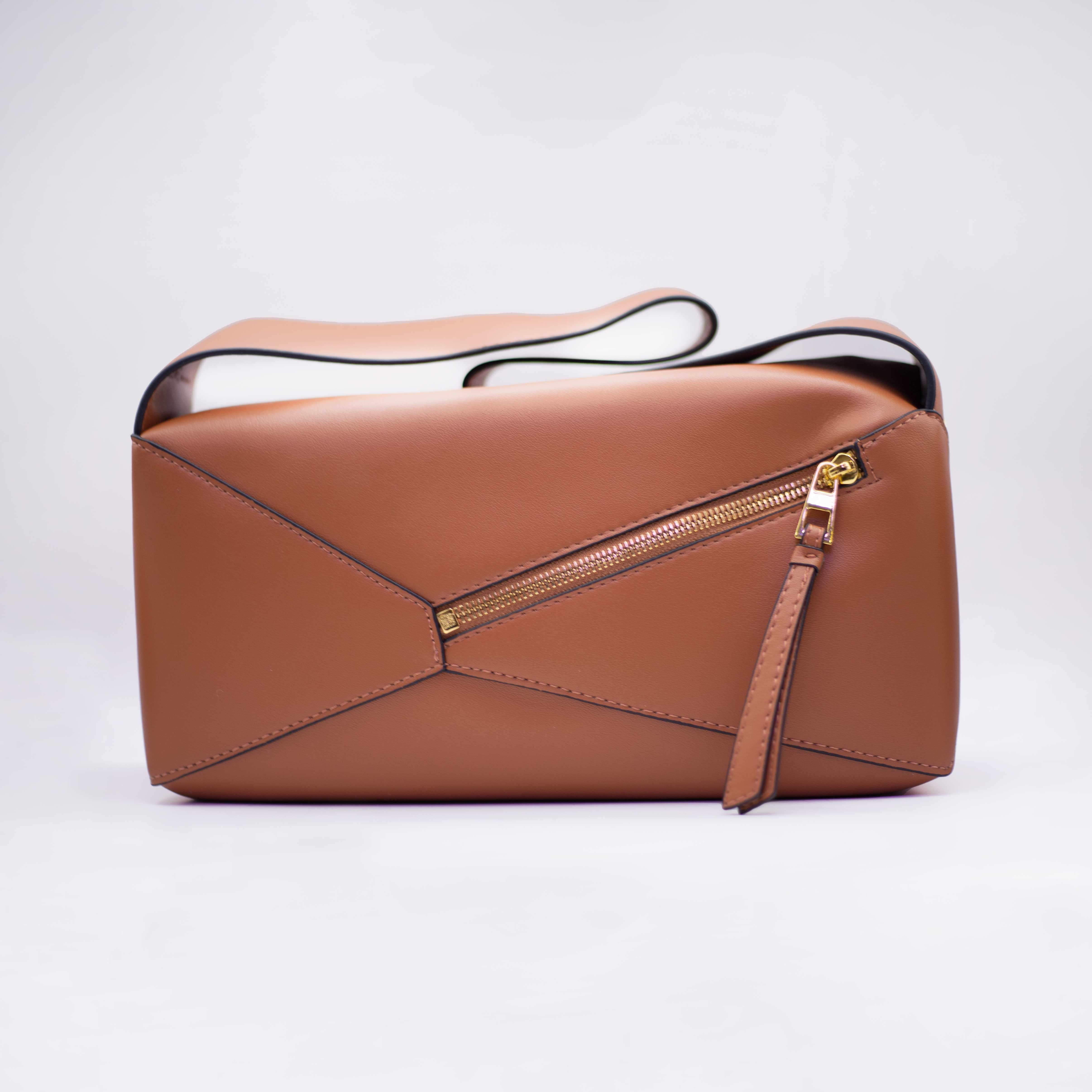 Puzzle Leather Hobo Bag